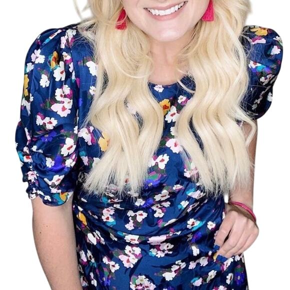 TANYA TAYLOR Liz Floral Silk Jacquard Dress Size 20 (US 14 /16) MSRP $495 - Picture 10 of 16